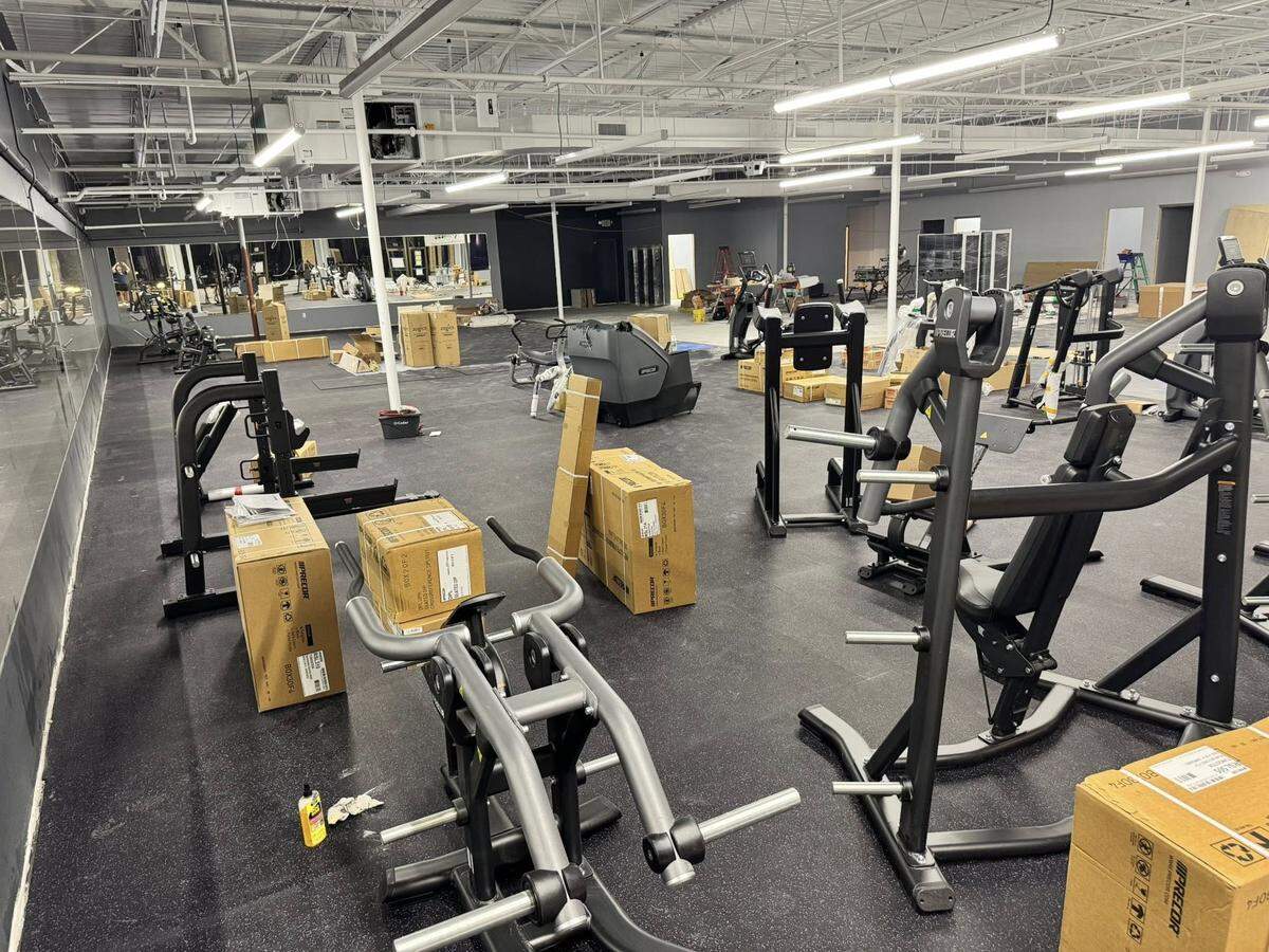 The facility hosts a wide range of amenities, including cardio and strength training equipment, a turf training area and a physical therapy clinic located inside the gym. The photo is from November 2025, when the team was unpacking equipment.