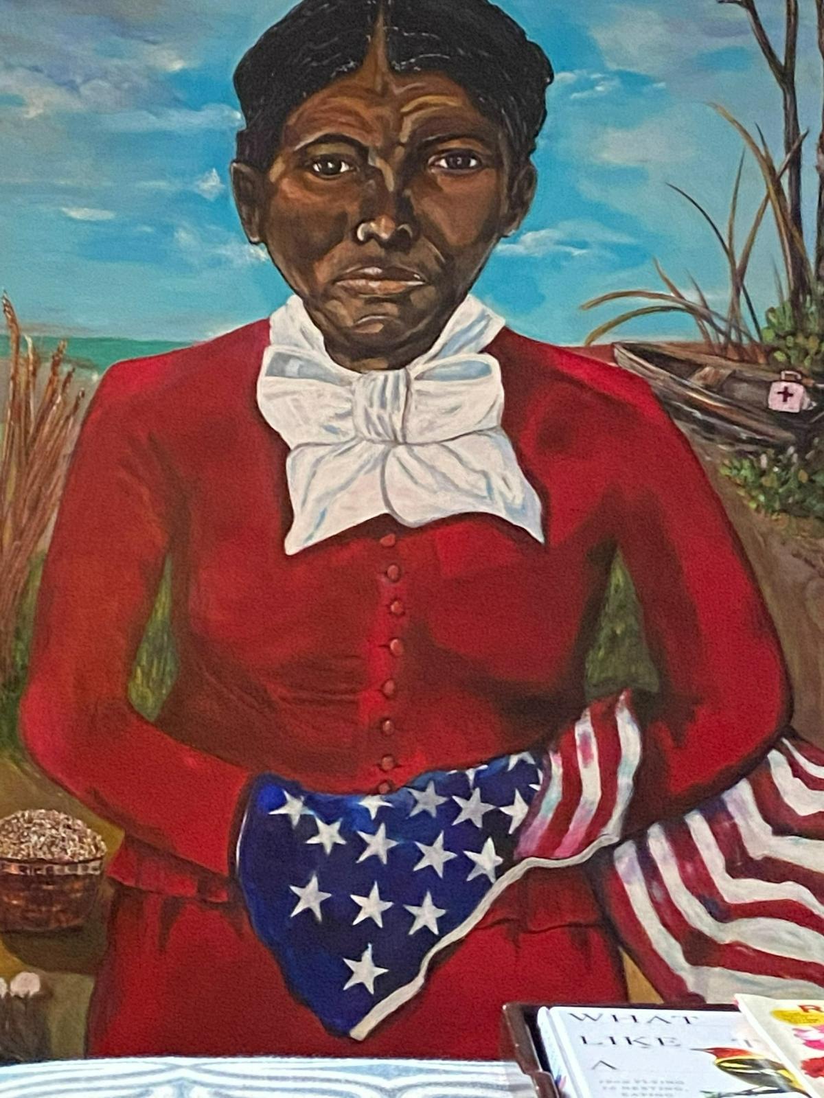 Artist Lisa Gilyard’s illustration of Harriet Tubman for the Hilton Head Middle School history gallery.