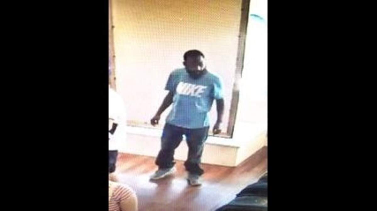 Surveillance footage of a shoplifting suspect