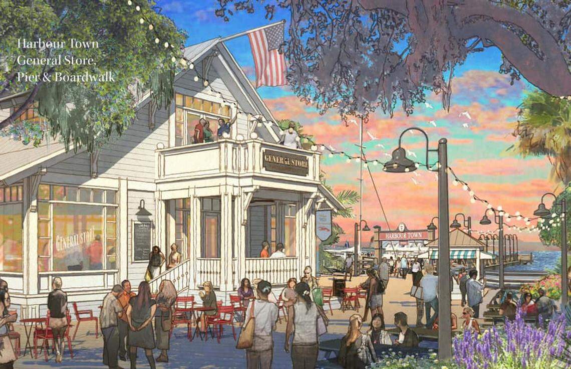 The rendering for The Quarterdeck restaurant in Sea Pines’ Harbour Town on Hilton Head Island. Construction begins spring 2021 and is scheduled to be finished in spring 2022.