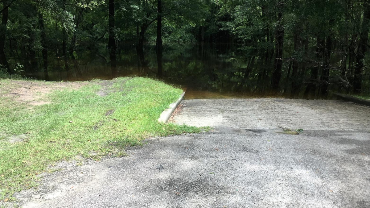 Corner Lake Landing, the concrete boat ramp where a woman was found with her hands bound on Wednesday afternoon.
