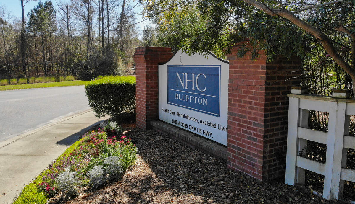 Located at 3039 Okatie Highway, NHC Bluffton offers long-term care and short-term rehabilitation services. The campus has 208 beds with 24-hour skilled nursing, according to its website.