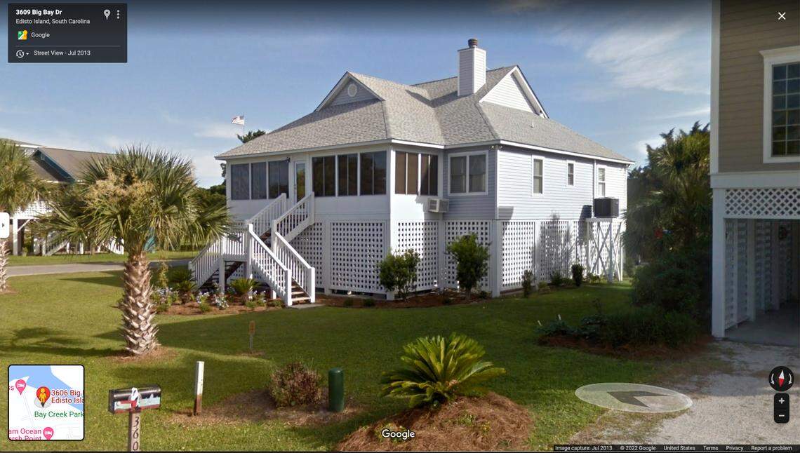 The Richard Alexander Murdaugh home on Big Bay Drive located on Edisto Island, S.C. photographed by Google Street View in 2013.