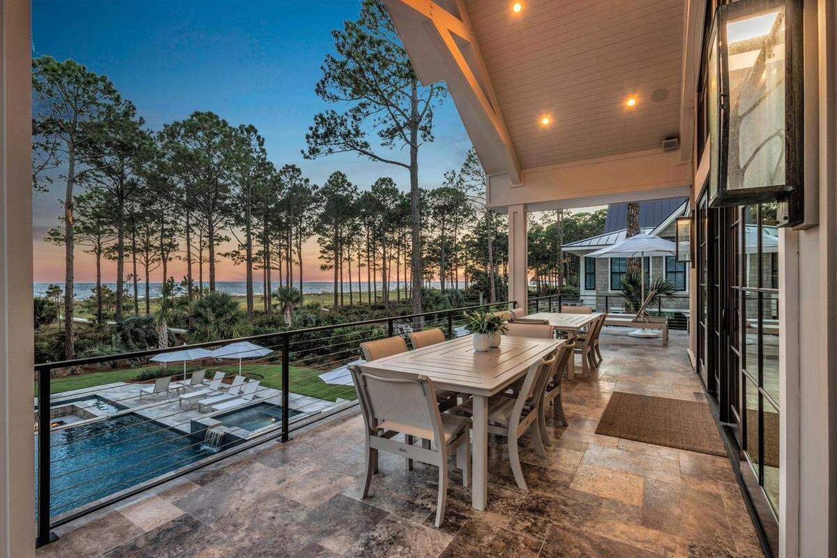 The back porch with a view on 15 Bald Eagle rd
