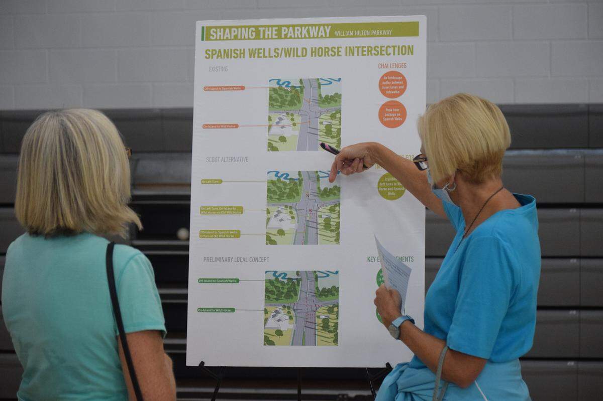 Residents attended an MKSK presentation about the U.S. 278 project on Monday, Aug. 16, 2021, at the Island Recreation Center on Hilton Head Island.