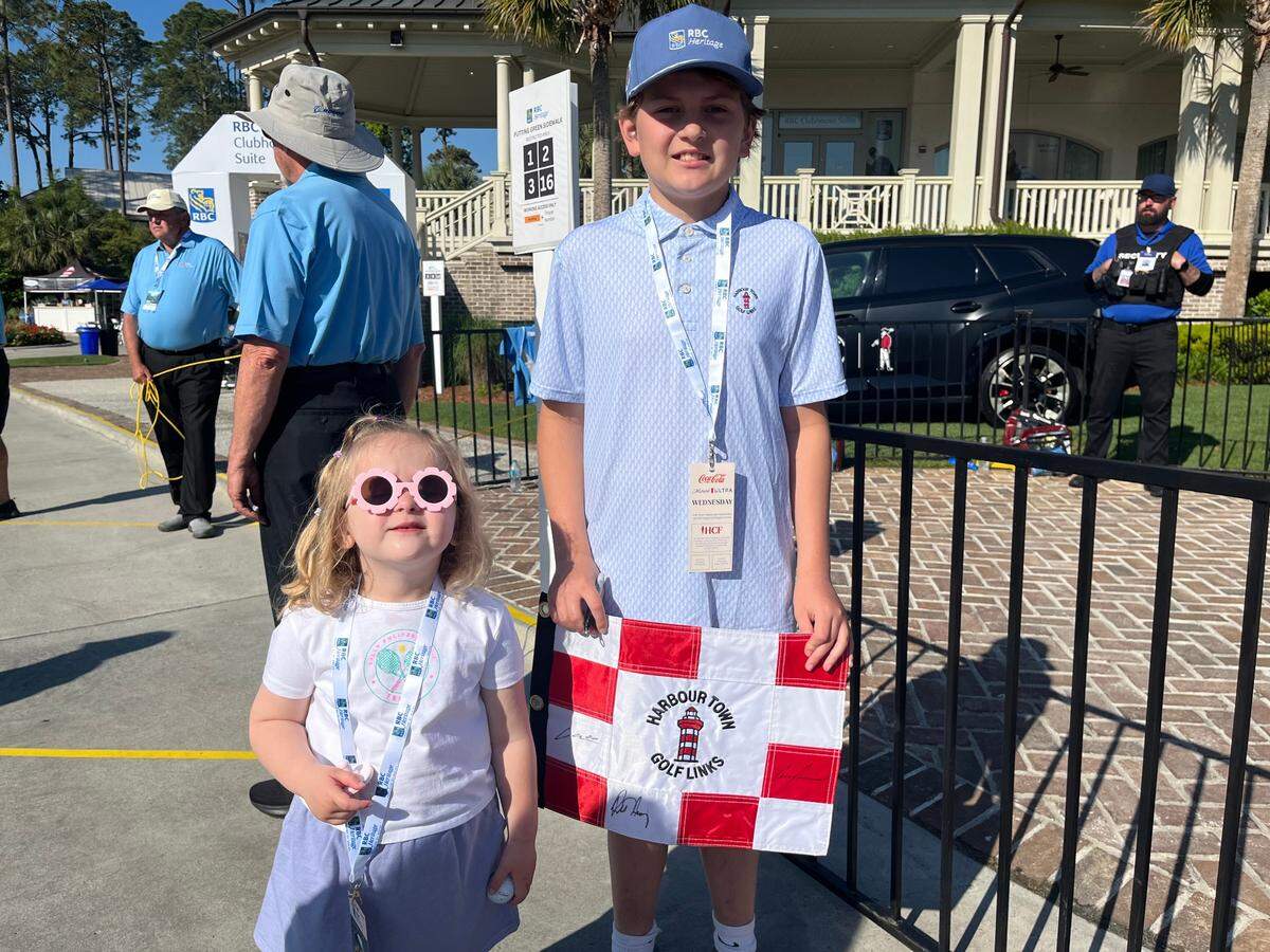 Cameron (left) and Cooper (right) at the 2025 RBC Heritage Presented by Boeing