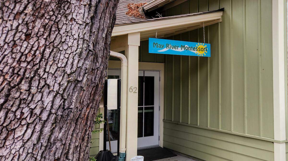 Pictured is the Haag Elementary building of May River Montessori as seen on May 15, 2023 located on the corner of Bridge and Calhoun streets in Old Town Bluffton.