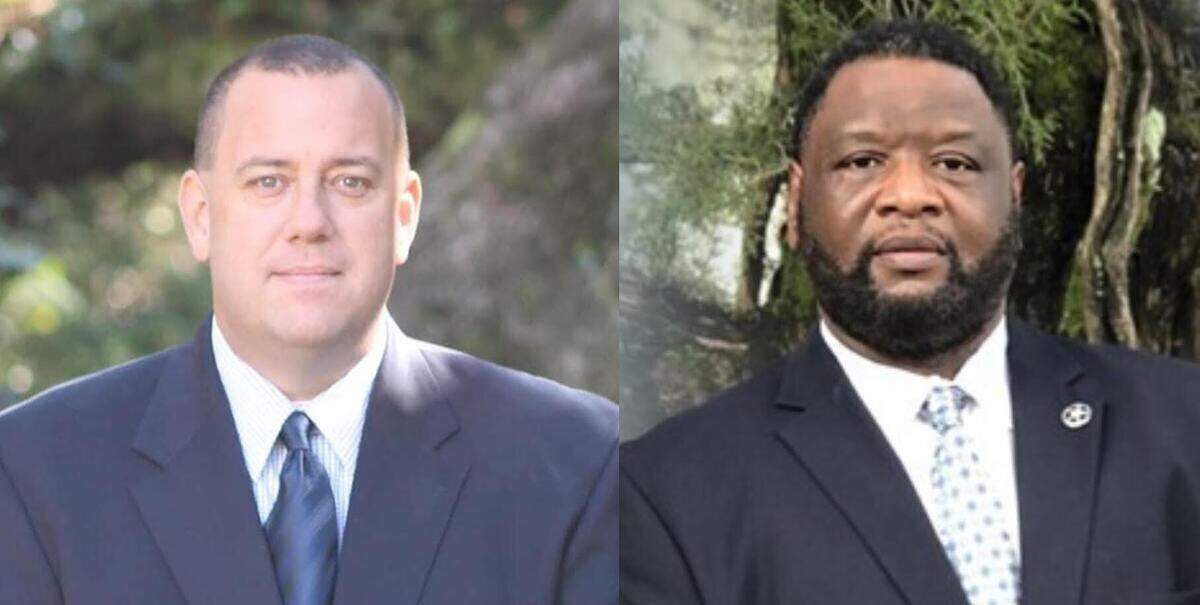 Jasper County Sheriff Chris Malphrus (left) and his challenger Donald Hipp (right)