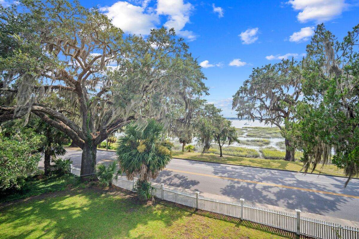 Facing Bay Street, Lowcountry Real Estate says the home is bathed in natural light and offers breathtaking views in every direction.