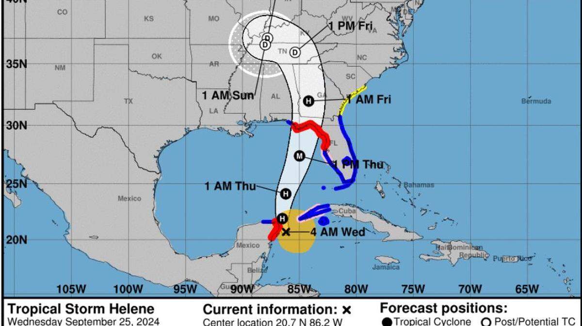 Beaufort County under tropical storm warning Wednesday as Helene intensifies into hurricane