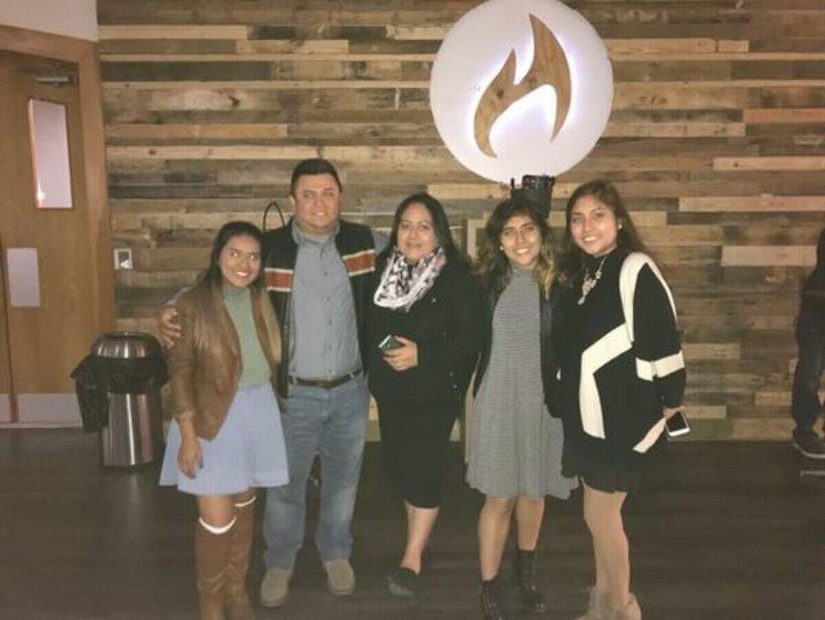 The Lozano Garcia family: from left, Maria Lozano Garcia, Fernando Lozano, Adriana Garcia, Daniela Lozano Garcia and Denisse Lozano Garcia