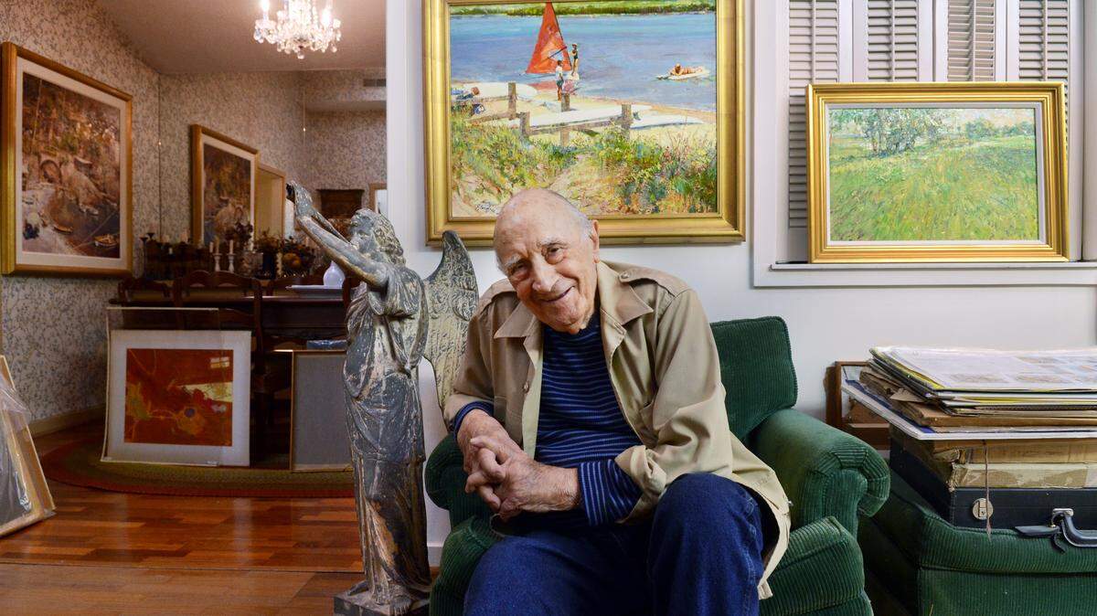 Bernie Andrea, photographed on Thursday surrounded by his artwork at his Moss Creek home, will be inducted into the Society of Illustrators Hall of Fame in New York City this weekend.