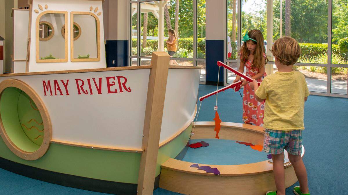 Two children play at The Sandbox — a hands-on, interactive children’s museum with locations in Bluffton and on Hilton Head Island. The Bluffton location, at Tanger 2, will soon close, but the Hilton Head location will remain open.
