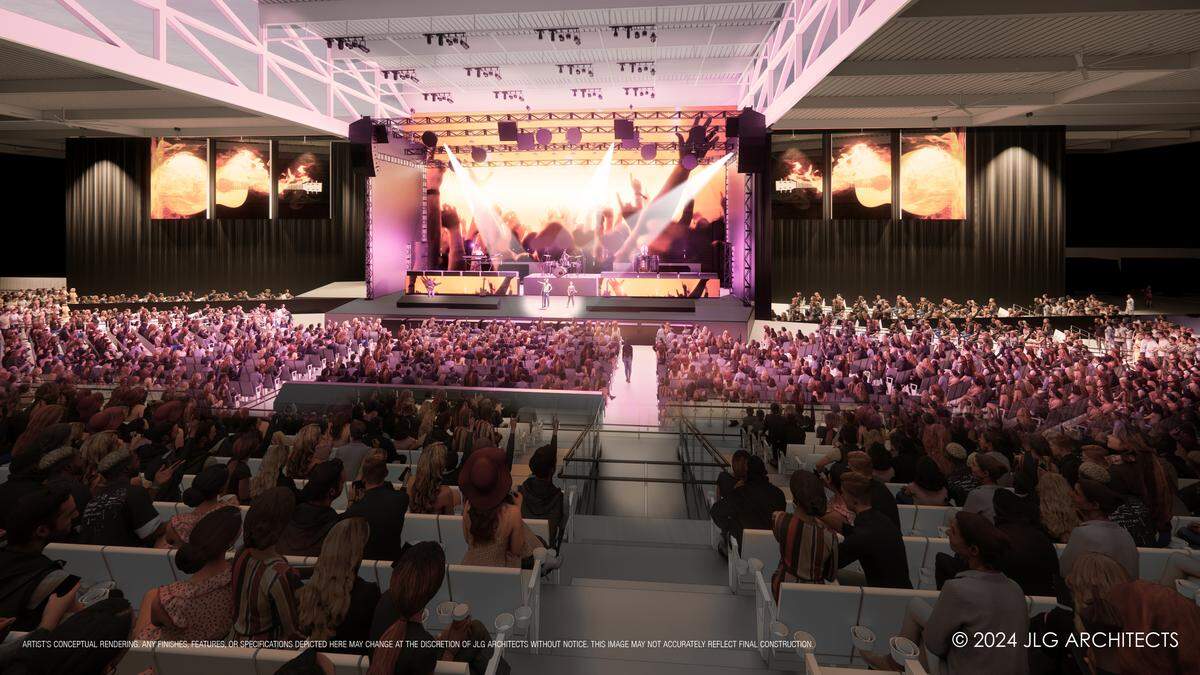 Rendered image of the new Ice Cove and Amphitheatre in Port Wentworth, located off Monteith Road east of I-95 in the city’s new 150-acre multi-use Anchor Park.
