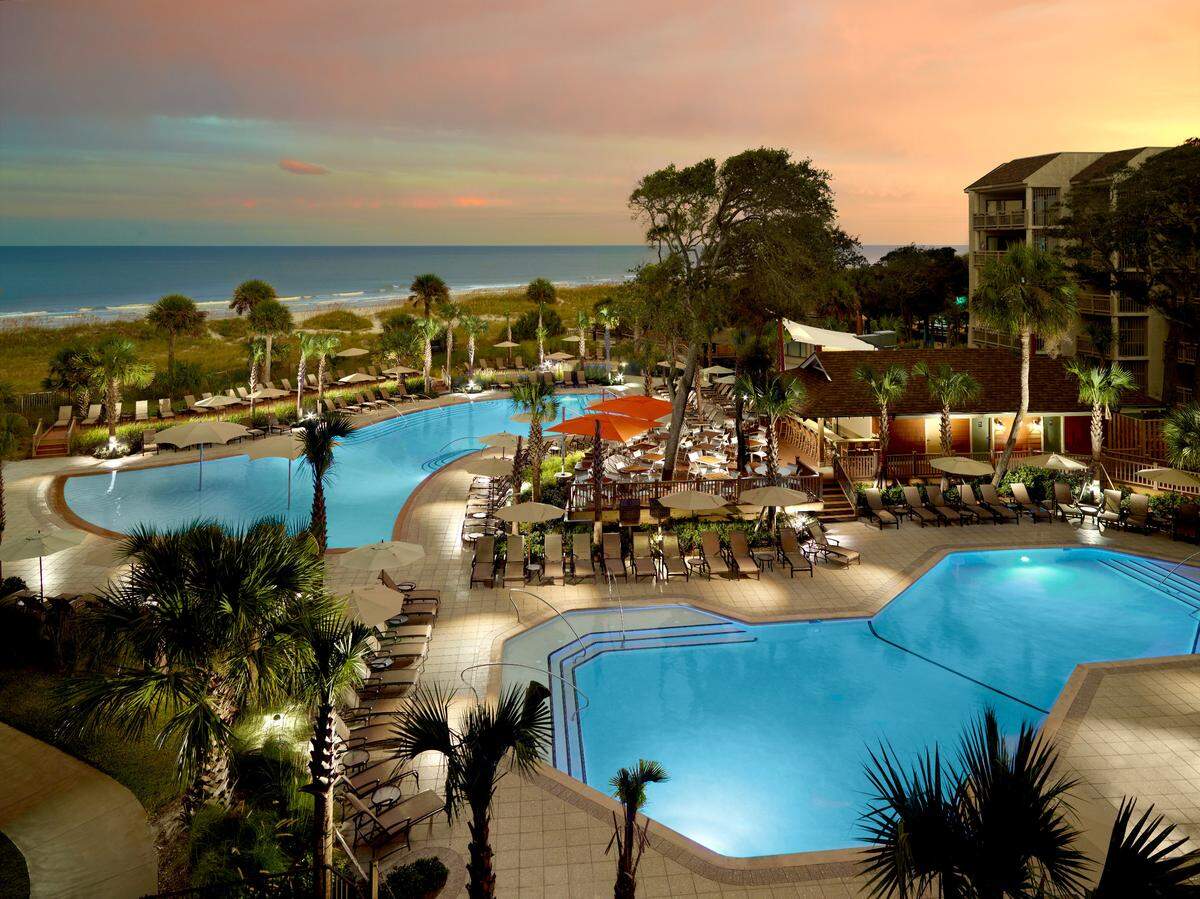 The pool area at the Omni Hilton Head Oceanfront Resort.