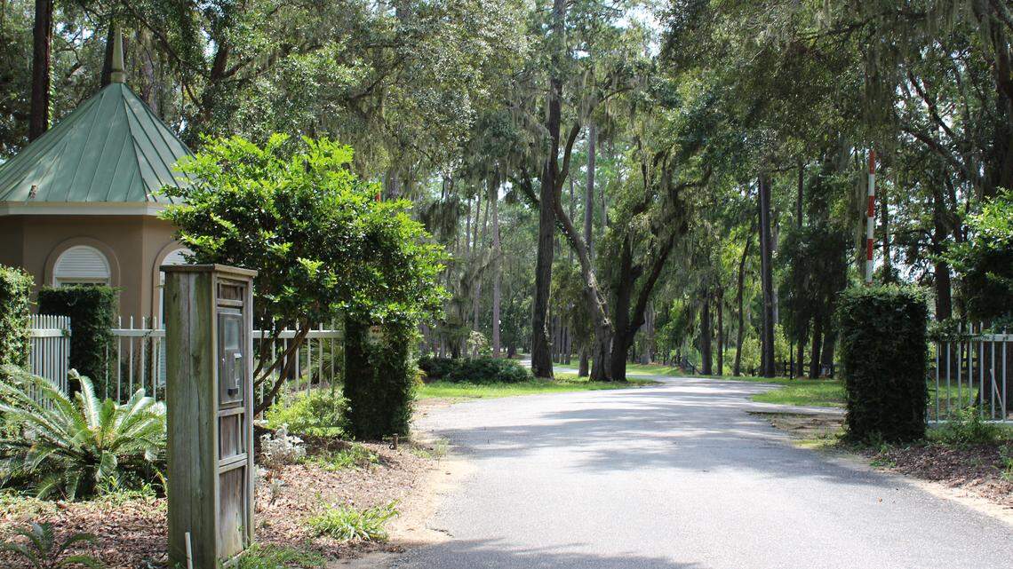 A look at the entrance of the abandoned Melrose Resort on Daufuskie Island, SC.