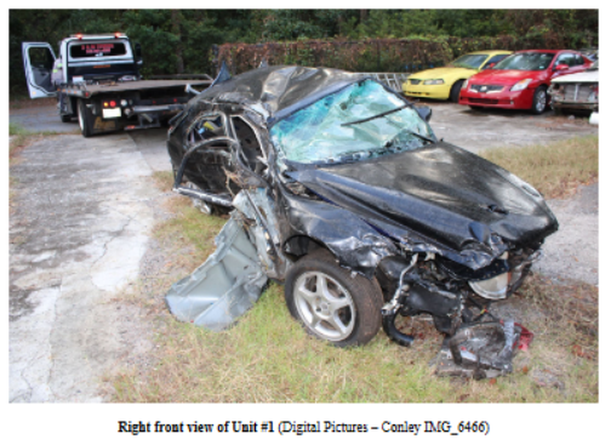 A 1996 Honda Civic Hatchback belonging to Ridgeland man Jackson Abraham Macias, 24, was totaled in an Oct. 8, 2022, collision that killed his passenger. Authorities examined the vehicle and found no defects that could have contributed to the fatal crash. Macias pleaded guilty in September 2025 to two felony charges stemming from the collision and received a six-year prison sentence.