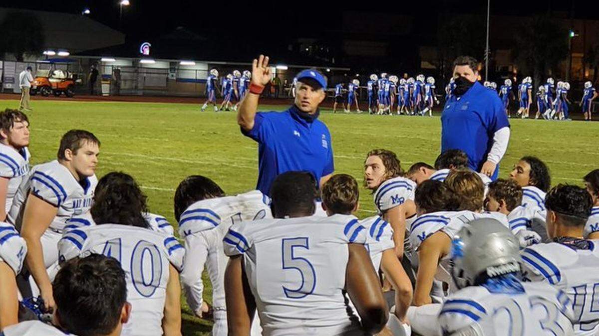 May River coach Rodney Summers talks to his team Friday after its win over James Island
