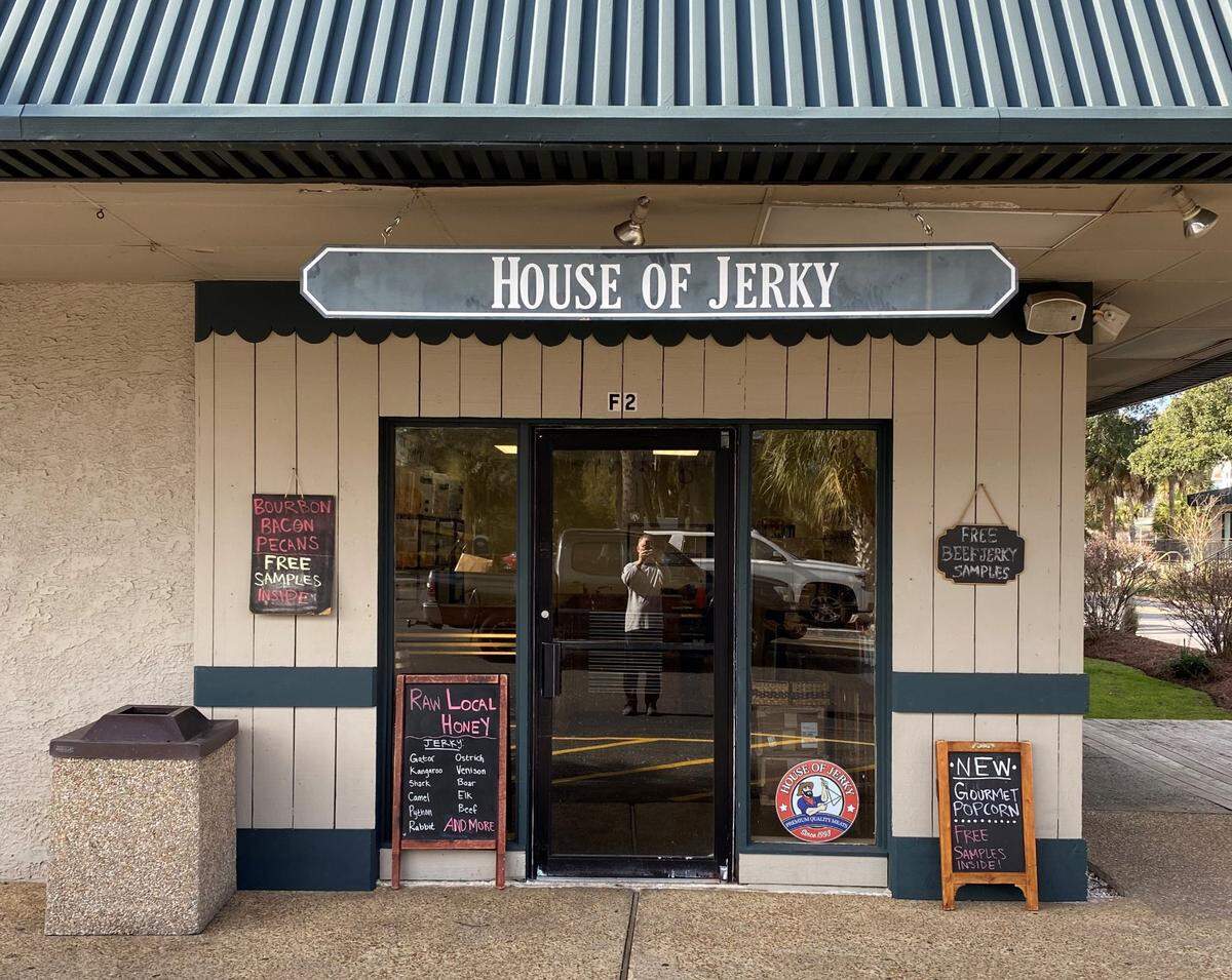 House of Jerky is located next to Piggly Wiggly in Coligny Plaza.