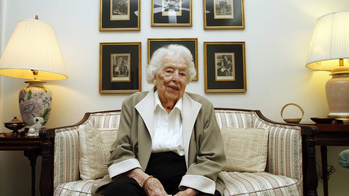 Celeste F. Lister, 98, of Hilton Head Island, sits for a portrait at her home in TidePointe on April 6, 2015. Lister recalls To watch a video, go to: http://bit.ly/1GtAVVk