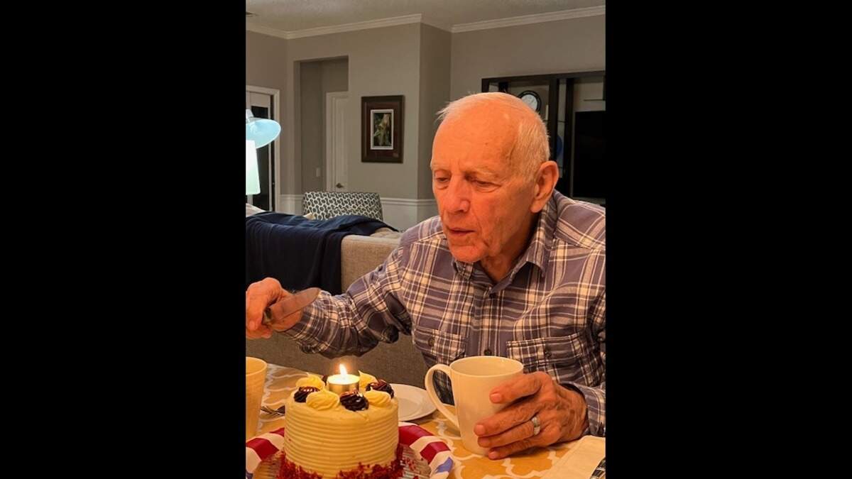Martin Raffone — known by family as “Uncle Butch” — blows out a candle at a recent gathering for his 81st birthday. The Sun City resident has been considered endangered since his disappearance in the early morning hours of Feb. 20.