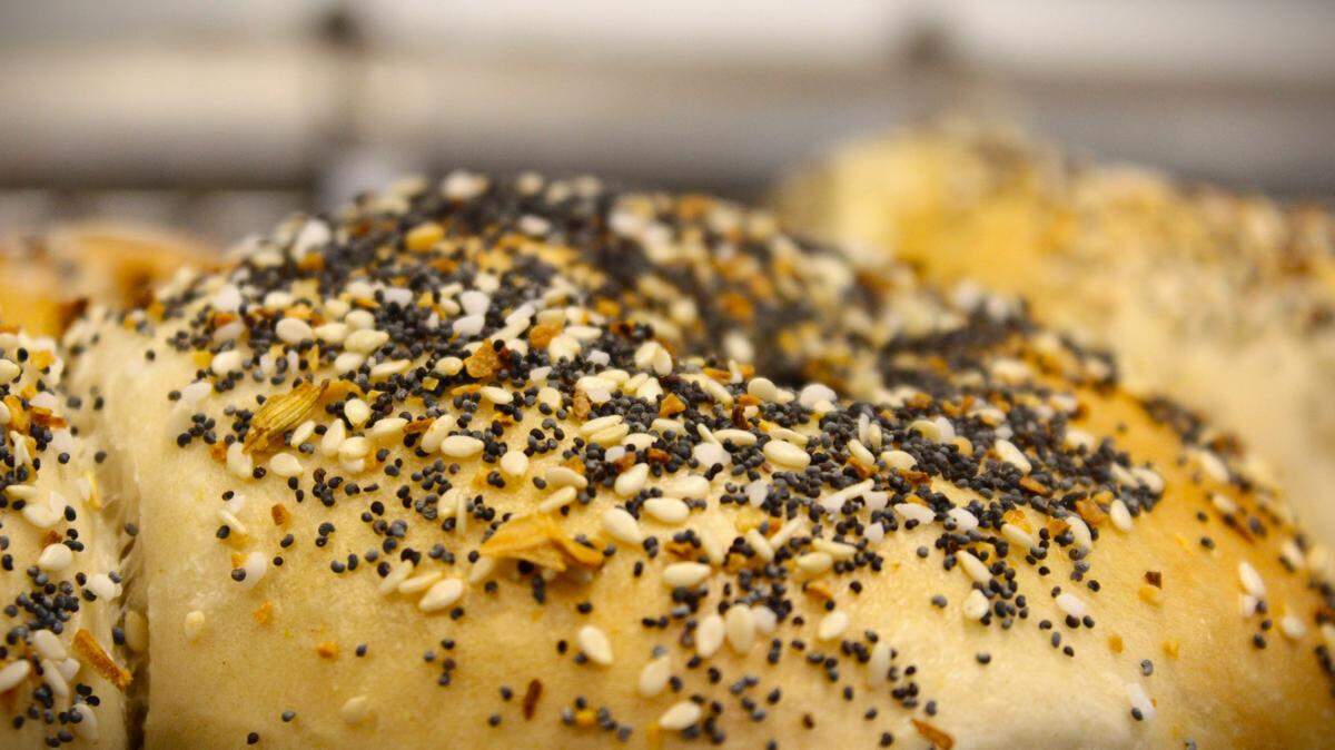 An everything bagel at Island Bagel & Deli on May 23, 2025. The family-owned shop is opening a new location in Bluffton soon.