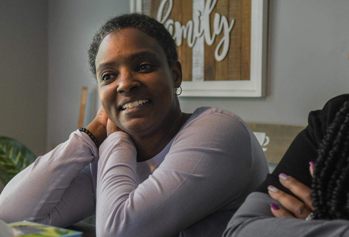 Consweulo Davis shared stories about her wife, Linda Davis on March 3, at the Davis’ home in Pooler, Ga. Consweulo said she would tap on Linda, whether she was awake or sleeping, and whisper that she loved her.