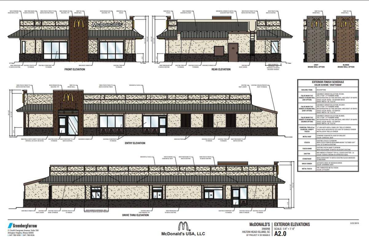 The proposed look for the McDonald’s on Hilton Head’s north end.