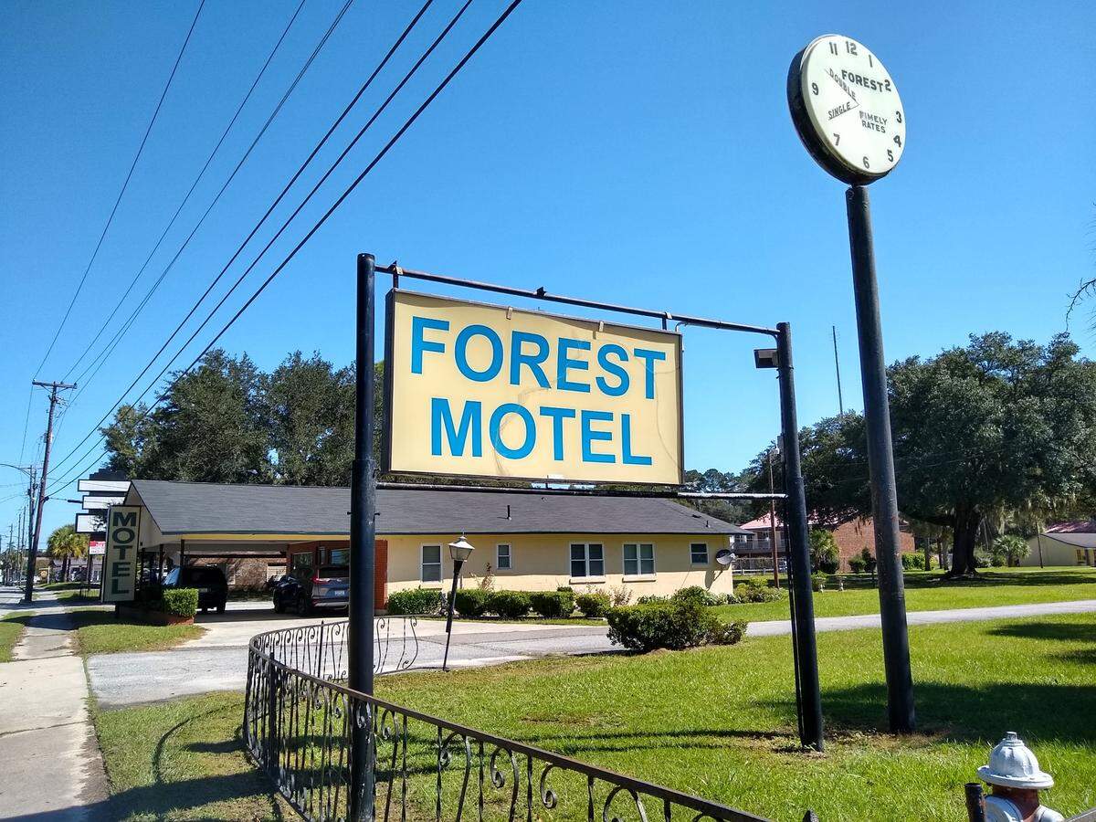 The sign outside the Forest Motel, located off South Jacob Smart Blvd. in Ridgeland, S.C., is pictured on Sept. 30, 2020.