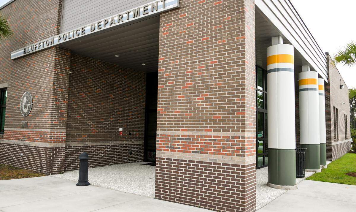 The front entrance of the Bluffton Police Department headquarters located in Buckwalter Place as seen on Oct. 12, 2020 in Bluffton.