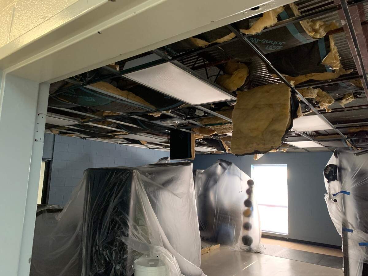 Celings are being replaced at the Charles Lind Brown Center in Beaufort. The county-run recreation center has indoor and outdoor basketball courts, a swimming pool and meeting space. It’s closed for $182,000 in remodeling and drainage repairs.