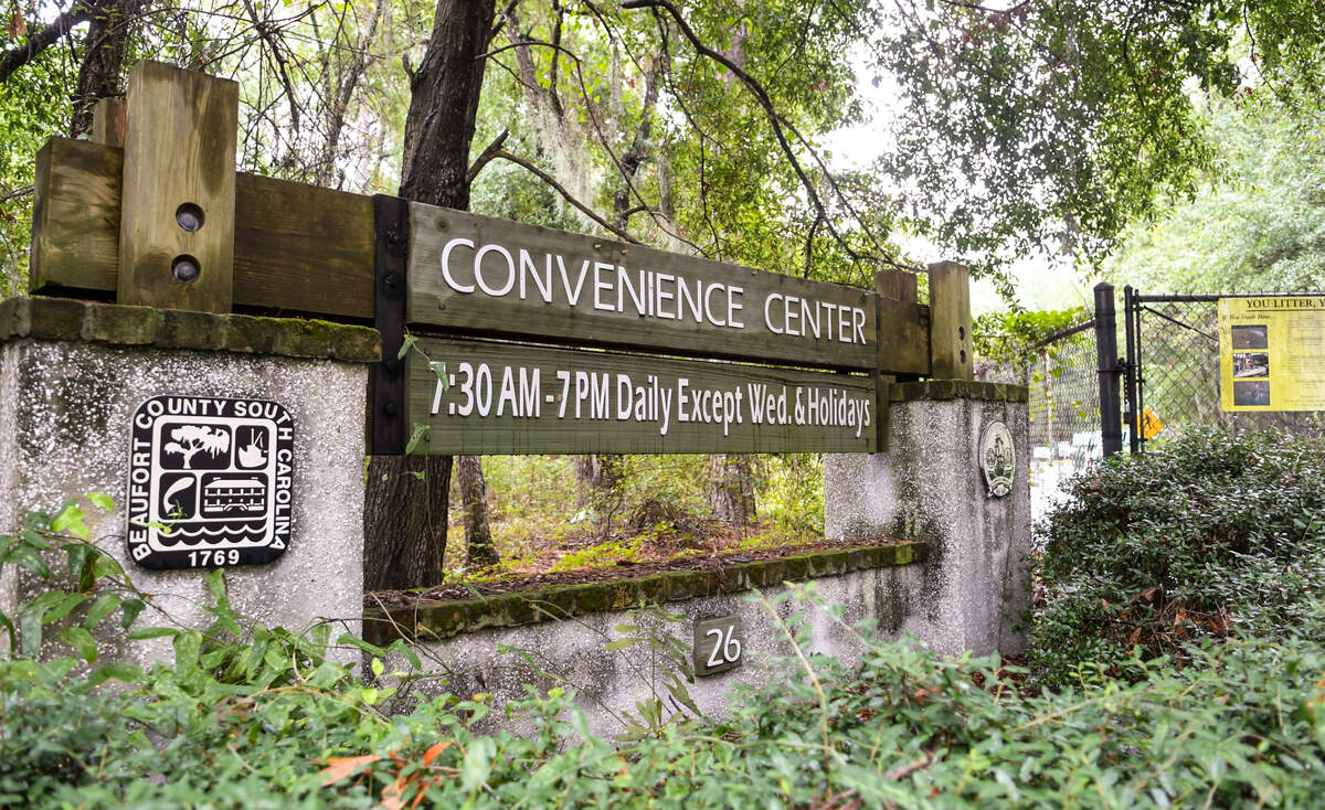 Signage at the front entrance to Beaufort County’s Hilton Head Island Convenience Center as seen on Wednesday, Sept. 16, 2020 located at 26 Summit Drive on Hilton Head Island.