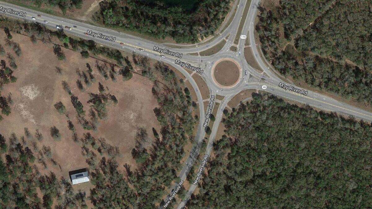 A screen grab from Google Maps shows a barn (bottom-left) and its surrounding 37 acres of land that the Town of Bluffton recently purchased from Palmetto Bluff in New Riverside for $200,000.