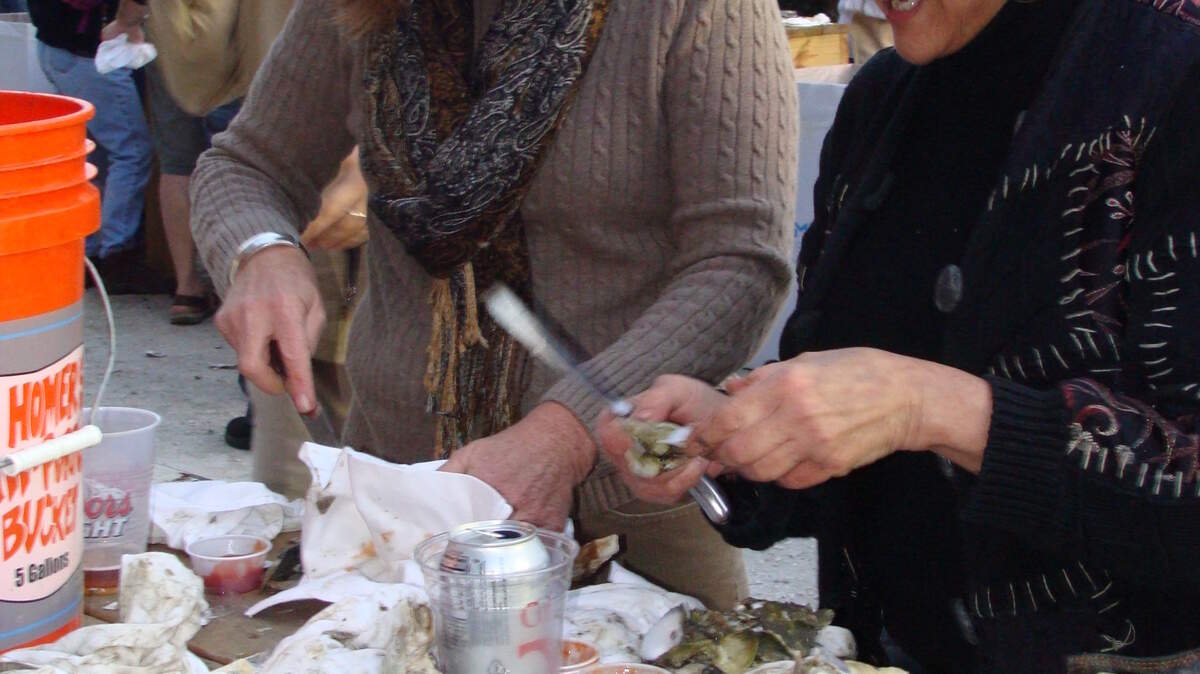 Past attendees at the Bluffton Rotary Club oyster roast.