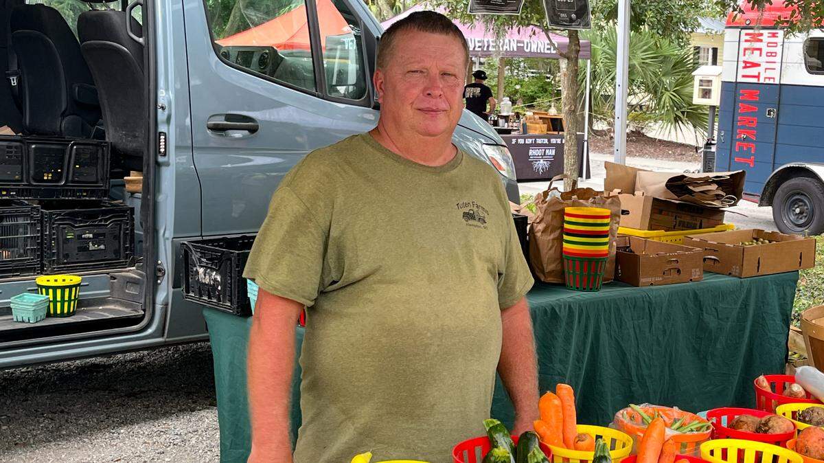 Larry Tuten is the owner of Tuten Farms in Hampton County. He has been a vendor for Bluffton Market for 12 years.