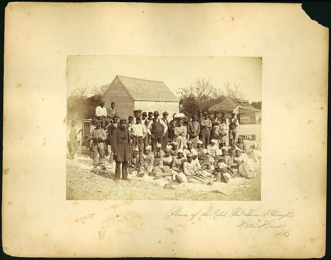 Enslaved people owned by the Confederate General Thomas F. Drayton at his Hilton Head Island plantation. Drayton owned Fish Haul Plantation, located near present day Port Royal Plantation and the Town of Hilton Head Island Fish Haul Beach Park.