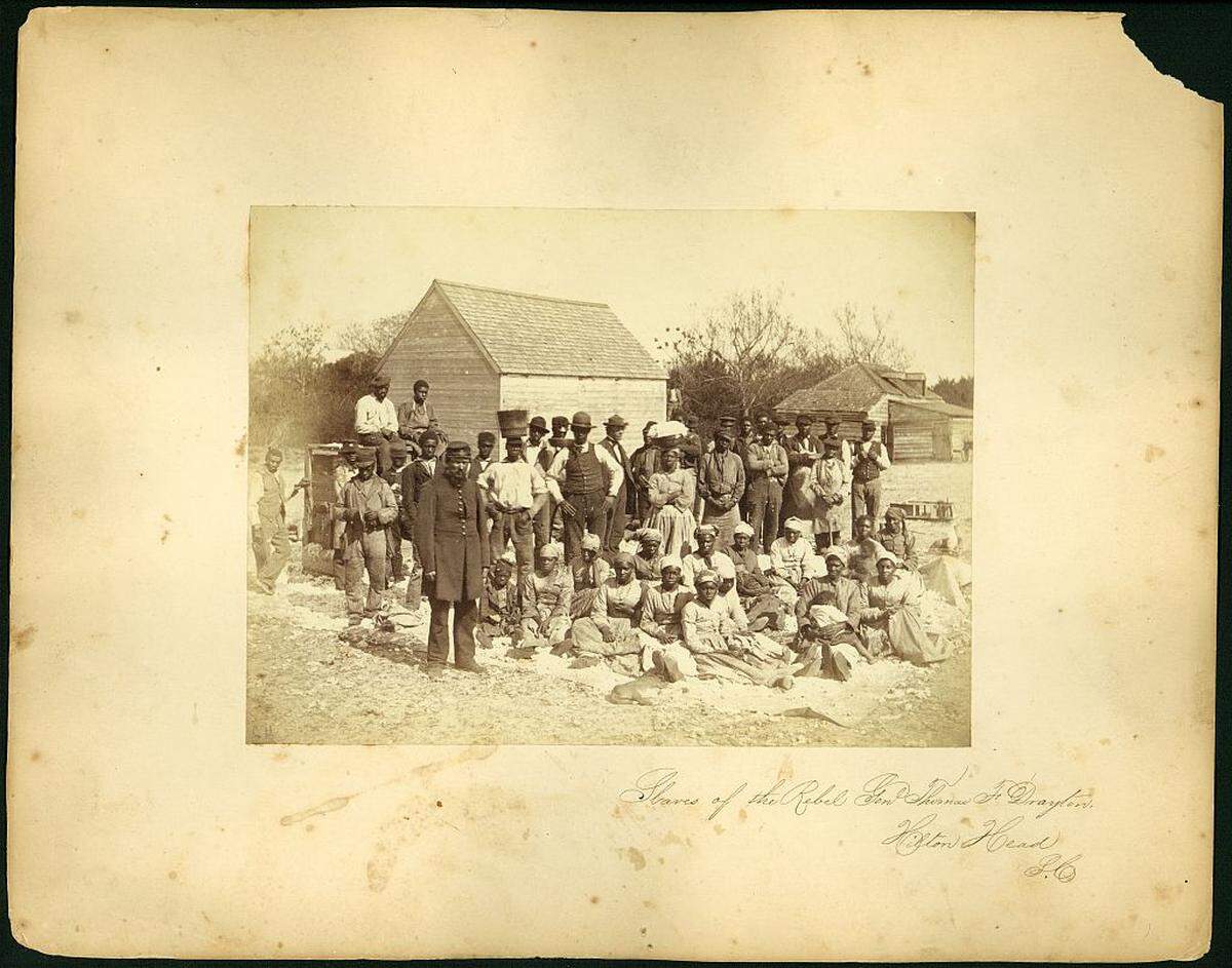 Enslaved people owned by the Confederate General Thomas F. Drayton at his Hilton Head Island plantation. Drayton owned Fish Haul Plantation, located near present day Port Royal Plantation and the Town of Hilton Head Island Fish Haul Beach Park.