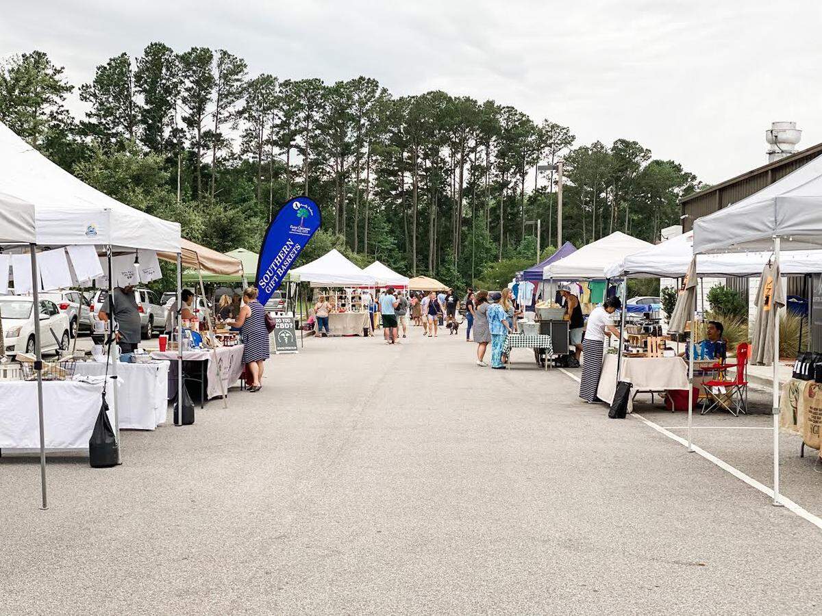 Lowcounty Made open-air market in the Southern Barrel parking lot.