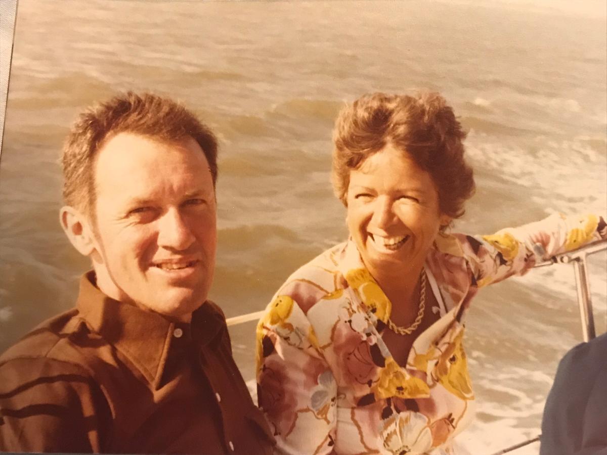 Rachel Sowers of Hilton Head Island alongside her husband.