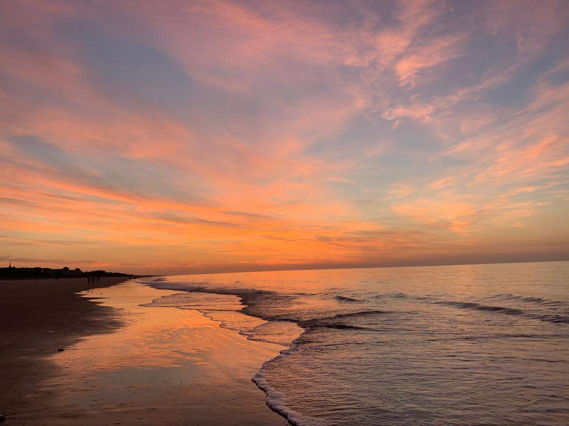 A sunrise on Hilton Head Island’s Folly Field Beach in May 2020.