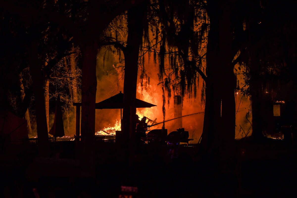 The Bluffton Township Fire District responded to a fire at a vacant home on Goethe Road on Wednesday, Feb. 25, 2021.
