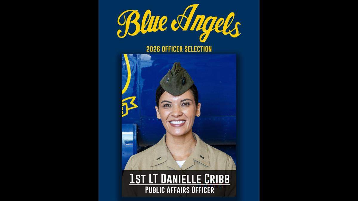 1st. Lt. Danielle Cribb of Beaufort has been selected to the 2026 Blue Angels team.
