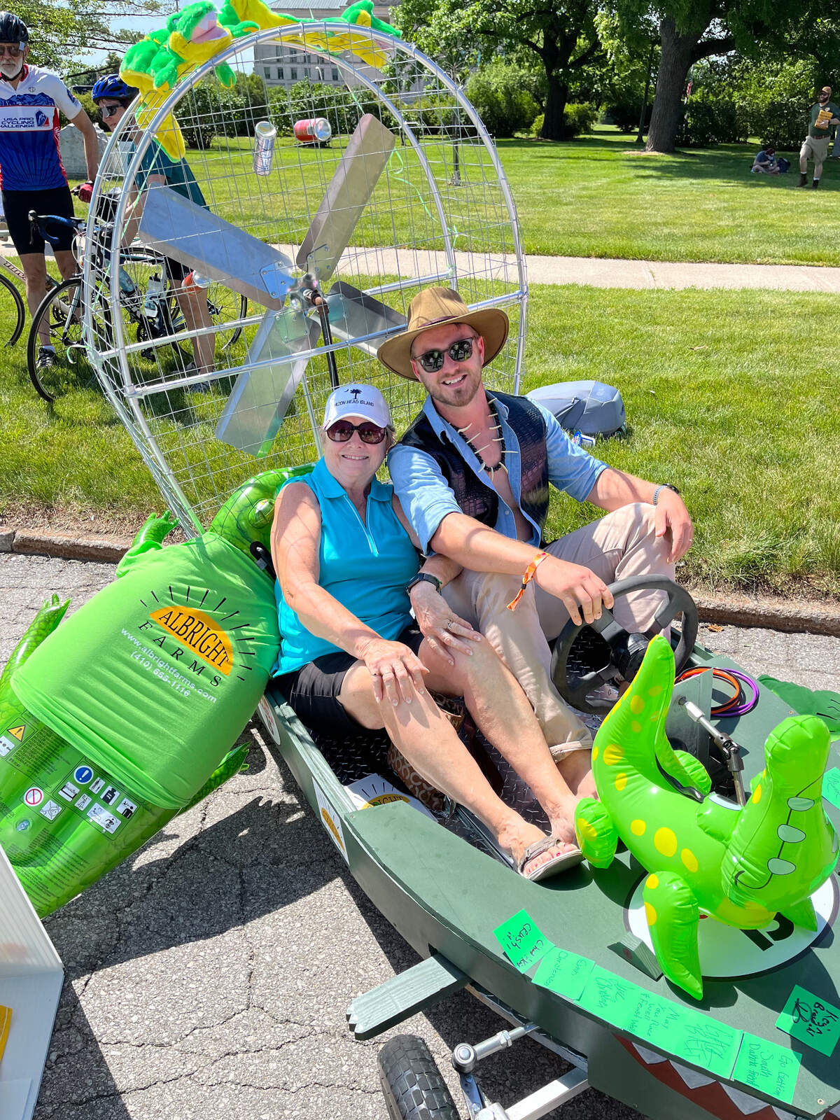 While Beaufort resident Kody Wilson, right, didn’t get the fan’s name, he had his photo taken with a Beaufort County resident before Saturday’s Red Bull Soapbox Race in Des Moines, Iowa.