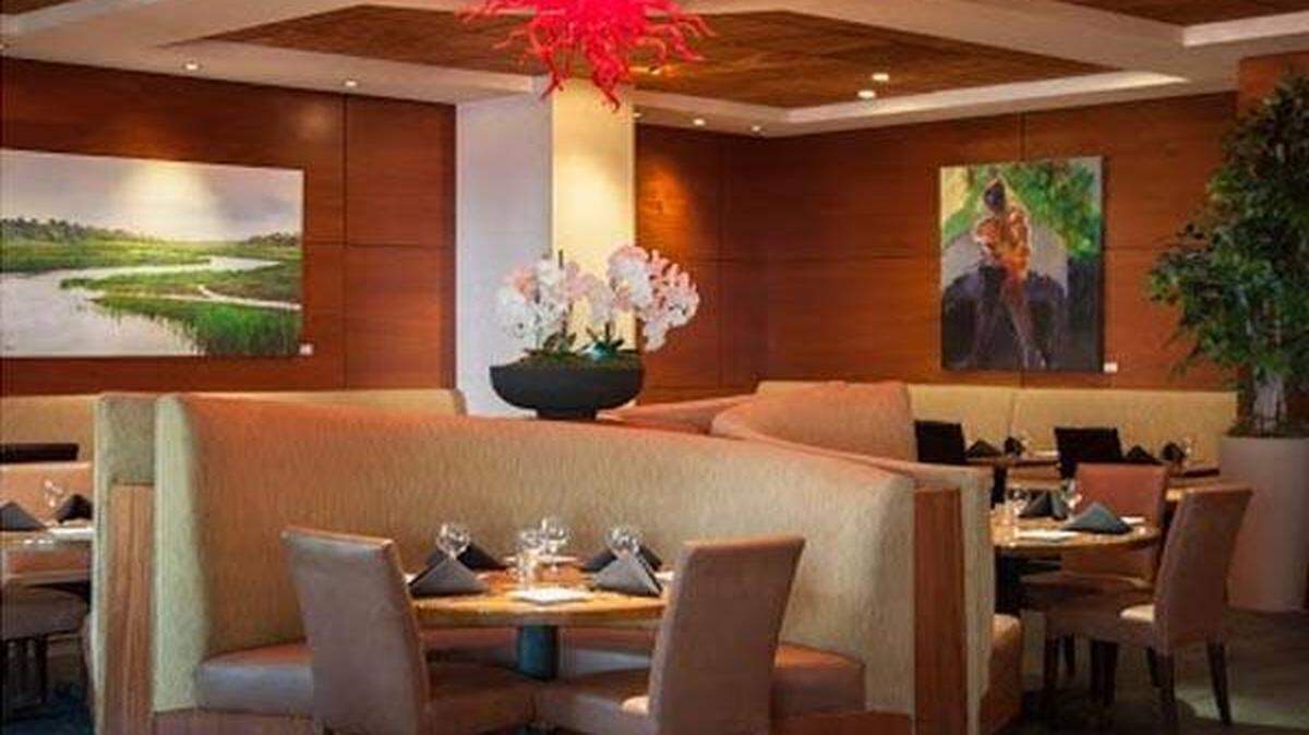 The interior of Cowboy Brazilian Steakhouse on Hilton Head Island is pictured.
