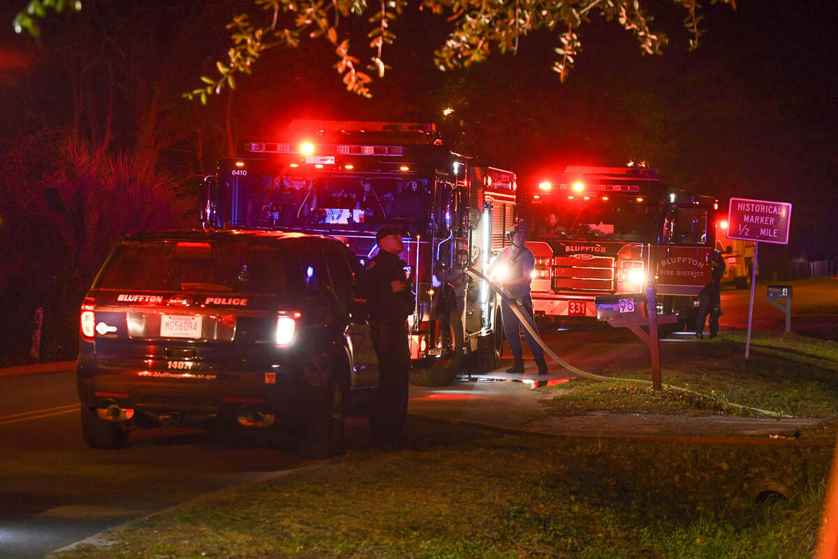 The Bluffton Township Fire District responded to a fire at a vacant home on Goethe Road on Wednesday, Feb. 25, 2021.