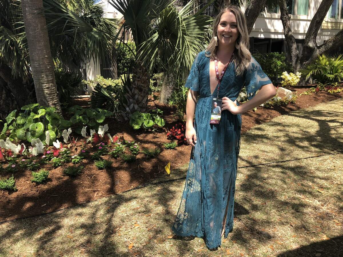 Taylar Buck bought her flowy dress from a boutique in St. Augustine, Fla.