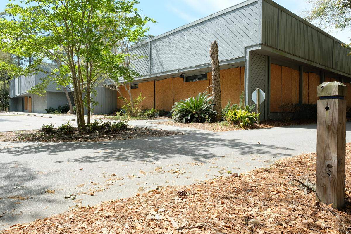 This site that used to house Grayco Inc. Building Center remains boarded up and vacant as sen on April 2 is located at 1014 William Hilton Parkway on Hilton Head Island.