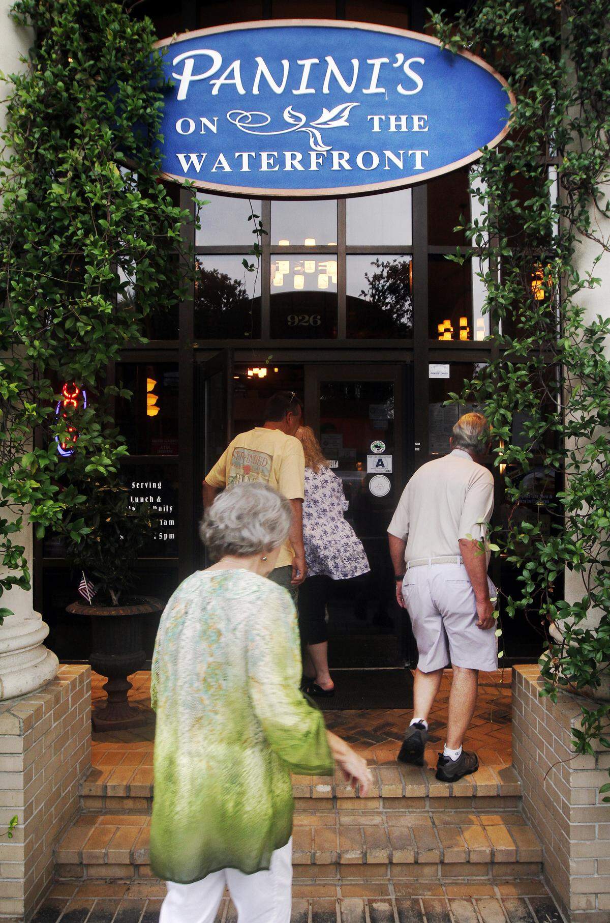 Theophil Syslo, Staff photoPatrons enter Panini's On The Waterfront in Beaufort on July 5, 2014. 