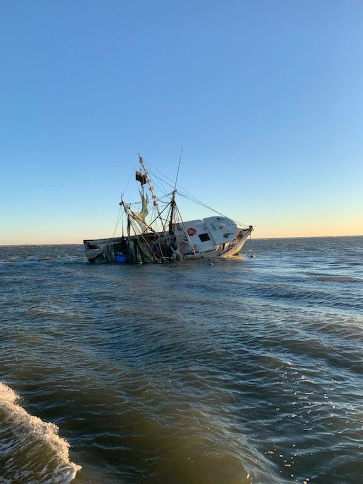 Miss Annie, a wooden fishing boat that capsized and sunk 4 miles south of Hilton Head Island on Dec. 19, 2019.
