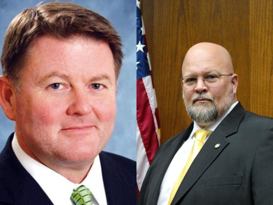 S.C. House of Representatives District 118 candidates Bill Herbkersman (left) and Mike Covert (right).